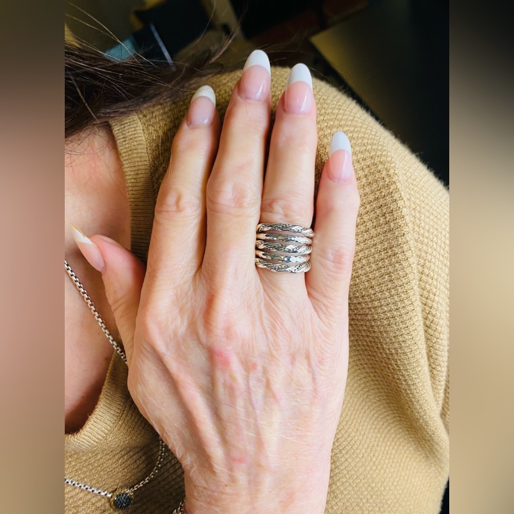 🌷JAI BY JOHN HARDY STERLING SILVER SUKHOTHAI TWIST RING SZ 7